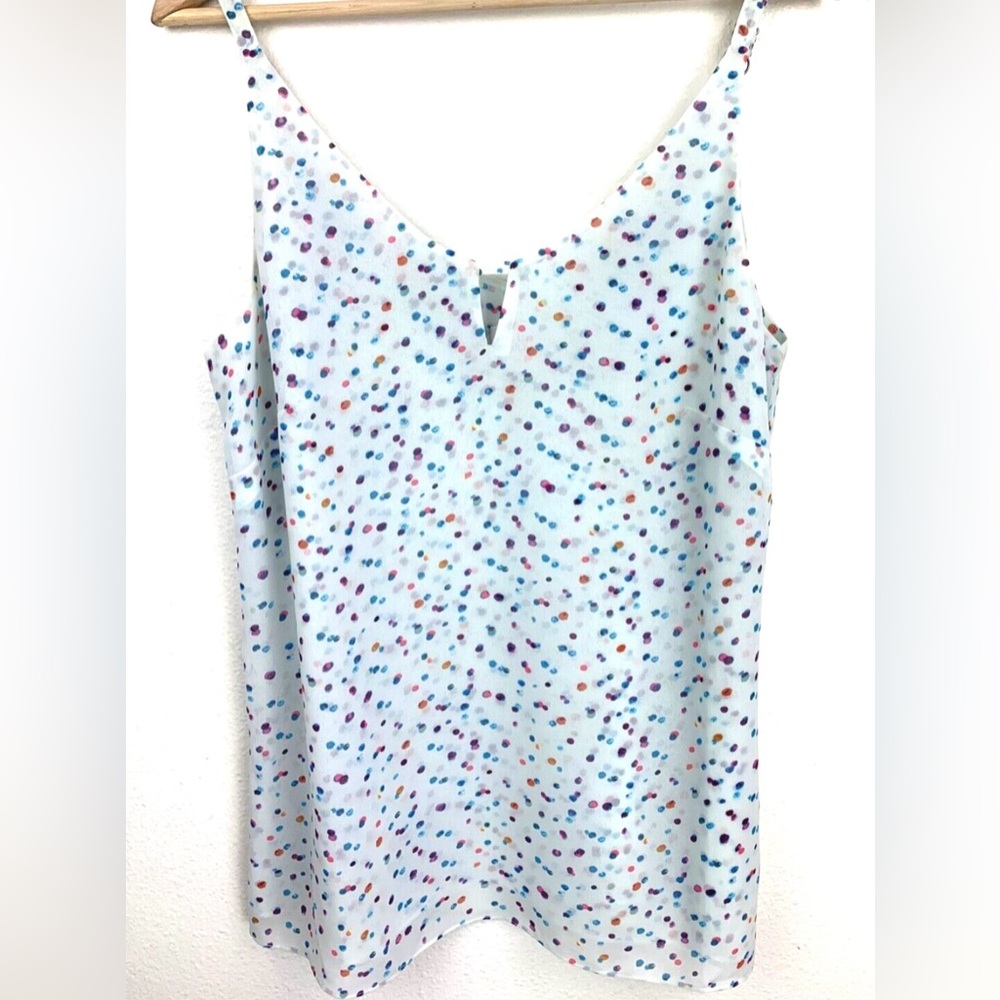 Cabi #5231 Tank Top Confetti Cami Chiffon Polka Dot Size Small